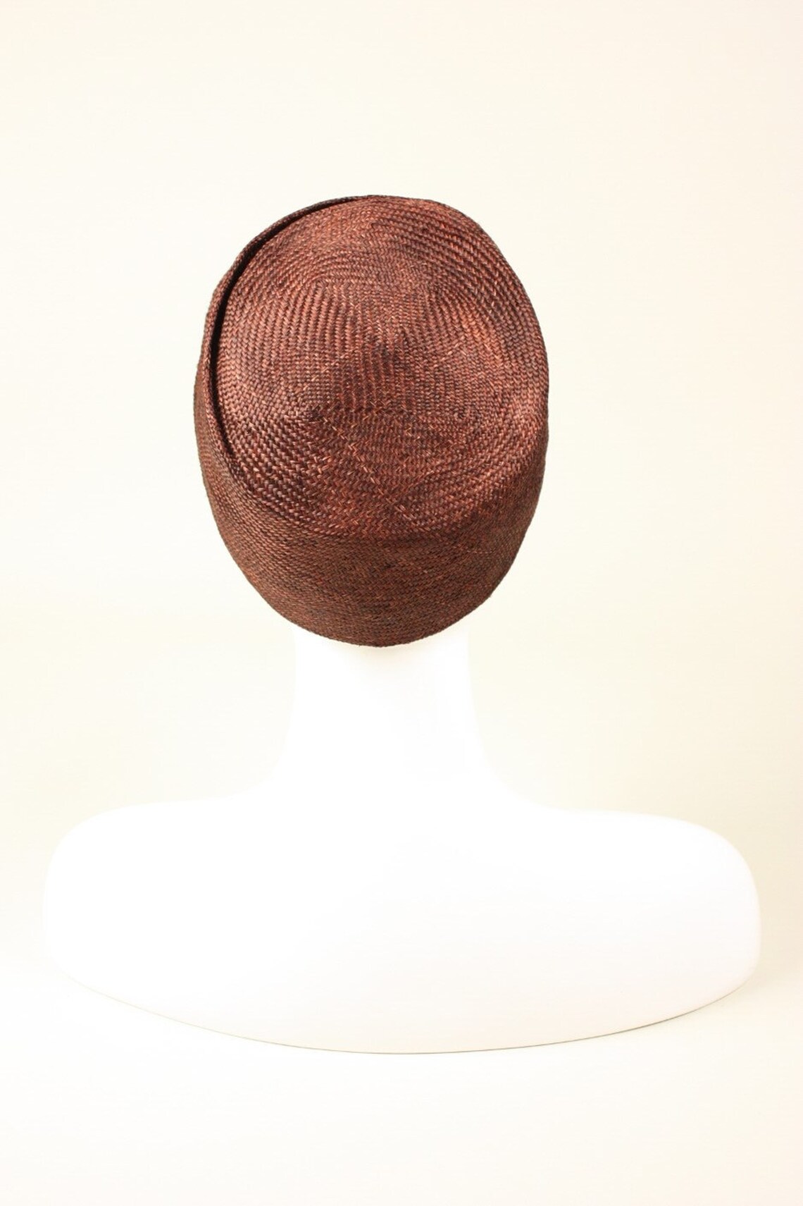 Hand Made Straw Unisex Cap With Sculpted Detailsmedium Etsy