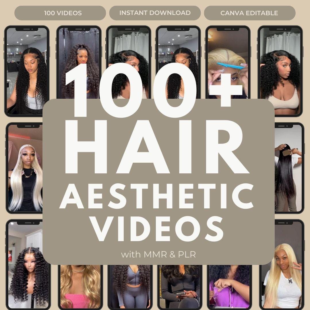 100+ Hair Videos, Reels, Stories and Stock Pack | Hair website & Salon Content