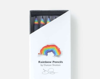 Rainbow-potloden: een SUPER-verpakking van 5, ZWART (potloden van gerecycled papier voor unieke liefhebbers van schrijfwaren)