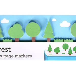 Forest Sticky Page Markers paper tree stickies for stationery addicts. Bookmark that memo with these paper index bookmarking sticky notes image 5