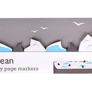 Ocean Sticky Page Markers paper sticky notes for bookmarking and making mini memos, great gift for shark fin fans & stationery addicts image 5