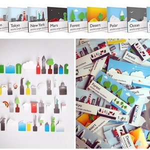 New York Sticky Page Markers city skyline stickies for stationery addicts. Bookmark that memo with these paper index bookmarking tabs image 4