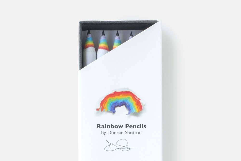 Rainbow Pencils - Le Pack Super 5, Blanc | Ensemble de Crayons en Papier Recyclé Pour Les Accros à L