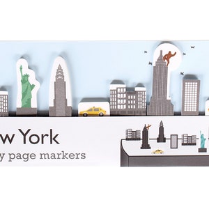 New York Sticky Page Markers city skyline stickies for stationery addicts. Bookmark that memo with these paper index bookmarking tabs image 5