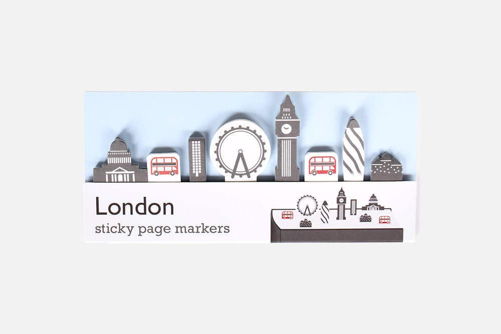 London Sticky Page Markers - Stickies d'horizon de La Ville Pour Les Accros à Papeterie. Ajoutez Ce 