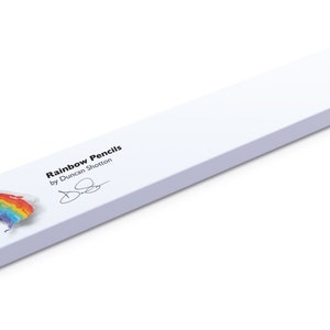 Rainbow Pencils basic 3 pack, WHITE recycled paper pencil set for unique stationery addicts image 2