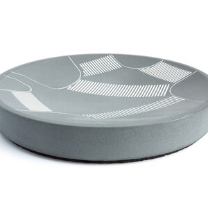 Shibuya In & Out Tray a cast concrete storage inspired by Tokyo's most iconic landmark.key storage, jewellery dish, coin tray, coin dish image 2