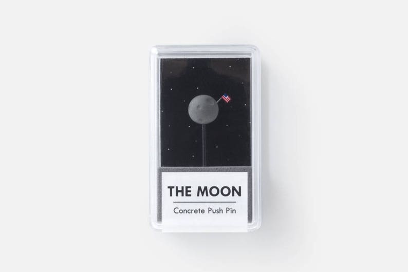 The Moon cast concrete push pin special stationery to add some outer space to your cork board and put your other push pins to shame image 1