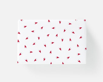 SANTA - emballage cadeau imprimable. Papier d'emballage minimal et design, A4 et A3, bricolage avec téléchargement instantané pour Noël de dernière minute