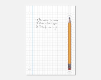 Pillow pad (Graph) - A5 notepad that gives the illusion your pencil has sunk into the page