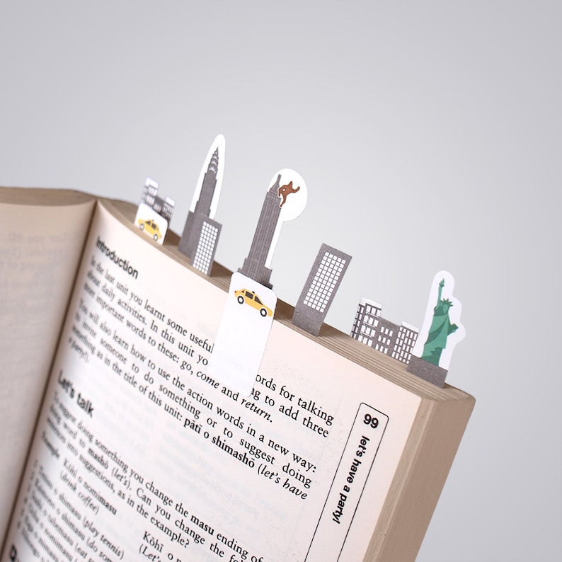 New York Sticky Page Markers city skyline stickies for stationery addicts. Bookmark that memo with these paper index bookmarking tabs image 3