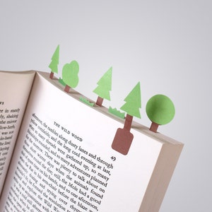 Forest Sticky Page Markers paper tree stickies for stationery addicts. Bookmark that memo with these paper index bookmarking sticky notes image 3