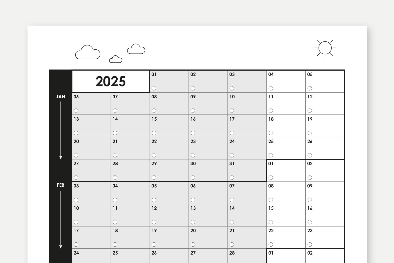 52 Weekends VERTICAL 2025 Planner / Calendar for Your Wall, Minimal, Simple Design, Poster Size With 52 Weeks of the Year Plotted Straight - Etsy 52-weekends-vertical-2025-planner-calendar-for-your-wall-minimal-simple-design-poster-size-with-52-weeks-of-the-year-plotted-straight-etsy