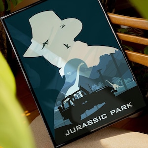 Jurassic Park Poster - Arte da Parete Vintage, Stampe Cinematografiche, Regalo per Fan dei Dinosauri, poster di film anni 90