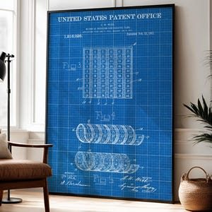 Poster Brevetto Metodo di Produzione di Film (US1216026-2) - Stampa Brevetto Cinema, Arte da Parete Retrò, Poster Innovazioni Storiche