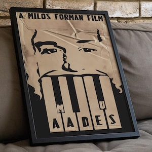 Poster Amadeus - Stampa artistica film musicale, Poster biografico Mozart, Decorazione cinema classico, Idea regalo appassionati musica