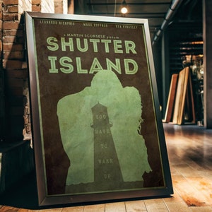 Shutter Island Poster - Arte da Parete Thriller Psicologico, Stampa Film DiCaprio, Regalo Cinefili