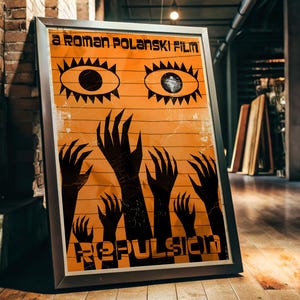 Poster Repulsion Film Cult - Stampa Horror Psicologico, Decorazione Cinema Roman Polanski, Idea Regalo Thriller Vintage