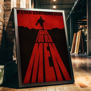 Non è un Paese per Vecchi Poster - Arte da Parete Minimalista, Stampe Cinematografiche, Regalo per Amanti del Cinema