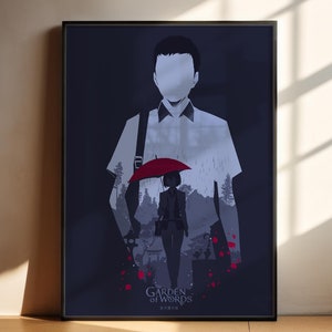 Il Giardino delle Parole Poster - Arte da Parete Anime, Stampe Cinematografiche, Regalo per Fan dell’Animazione giapponese