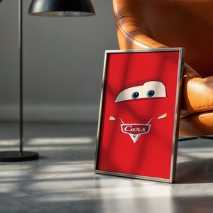 Poster Cars – Arte da Parete Corse, Stampa Pixar, Decorazione Saetta McQueen, Regalo per Amanti delle Auto
