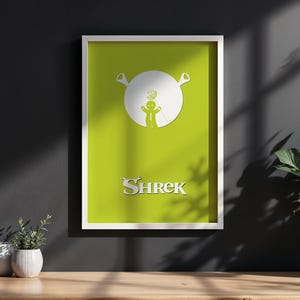 Shrek Animation Movie Poster - Cult Comedy Print, Funny Ogre Decor, DreamWorks Fan Gift Idea