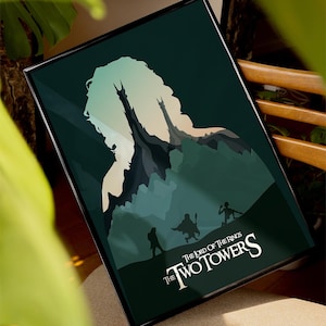 Il Signore degli Anelli: Le Due Torri Poster - Arte Fantasy, Stampa Decorativa, Regalo Epico per Fan, Sagoma di Sam