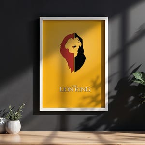 Il Re Leone Poster - Arte Disney, Stampa Vintage, Decorazione Animazione, Idea Regalo Film, ideale per gli amanti della disney