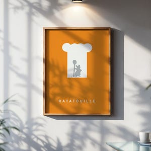 Poster Ratatouille - Stampa Arte da Parete, Film d'Animazione, Stile Disney, Regalo per Amanti del Cinema