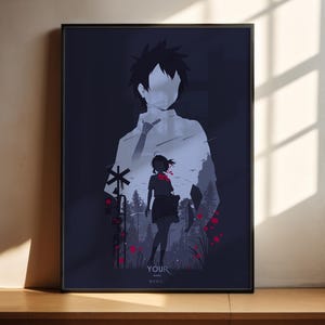 Your Name. Poster - Stampa Anime Giapponese, Arte Makoto Shinkai, Decorazione da Parete, Idea Regalo per Fan dell’Animazione
