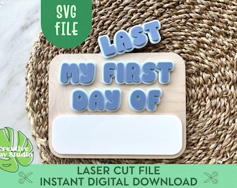 My First Day of Preschool School Sign SVG, Reusable First Day Sign, Kindergarten First Day Photo Prop, Back to School Board, School SVG FIle