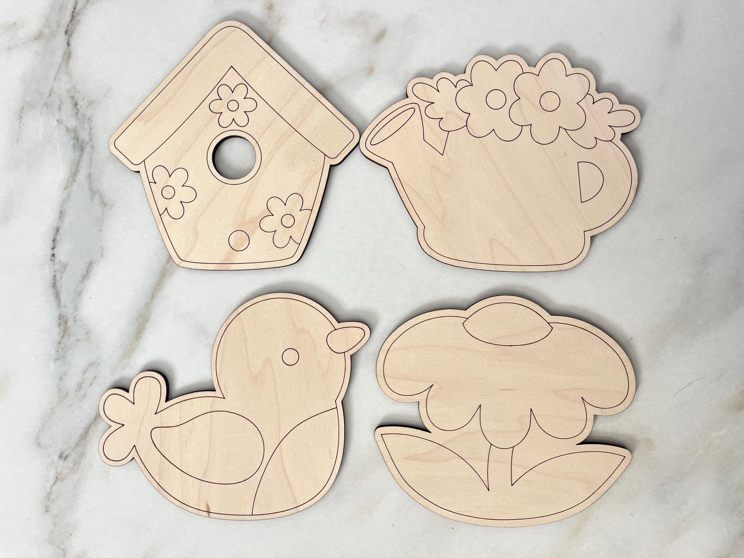 DIY Easter Craft for Kids SVG, Spring Craft Laser SVG, Easter Paint Kit ...
