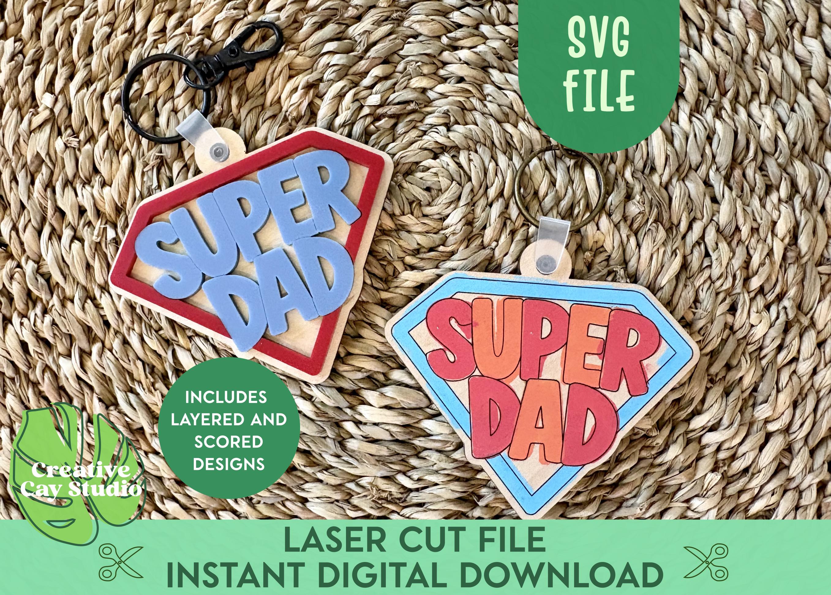 Super dad keychain - Etsy 日本