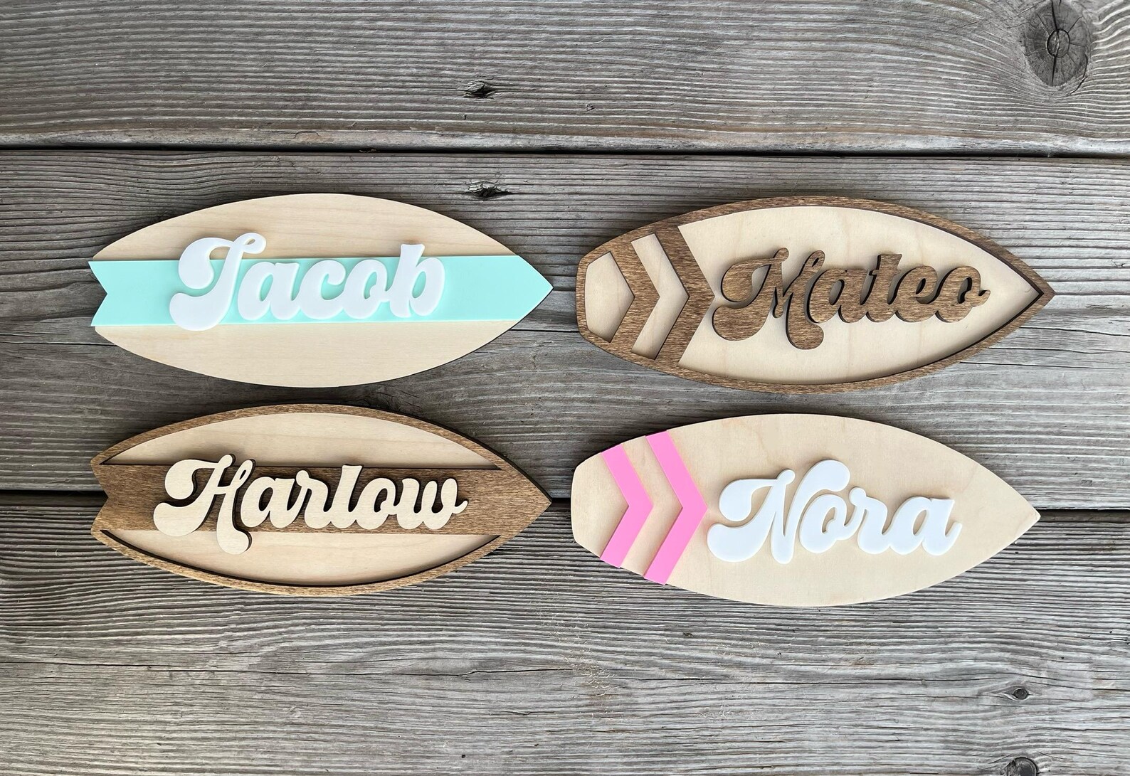 Surfboard Baby Name Sign SVG, Birth Announcement Plaque, Nursery Decor ...