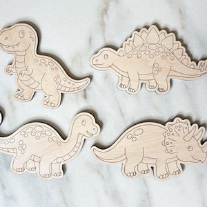 DIY Dinosaur Craft for Kids SVG, Boys Birthday Party Craft, Preschool Craft, Dinosaur Paint Kit Svg, Gift for Boys, Laser Paint Kit image 3