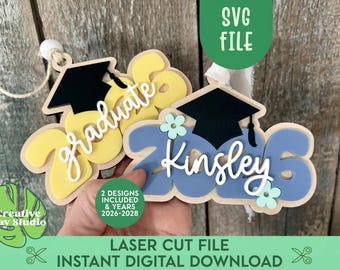 2026 Graduation Ornament SVG, Class of 2026 Car Charm