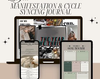 Cycle Syncing Journal Printable | Women’s Wellness Planner | Hormone Balance Tracker | Self Care & Productivity Planner PDF