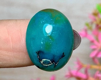 Small Gem silica - Bacan ring - Gemstone size (18x14x6mm)
