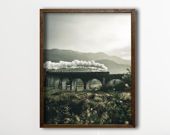 Gerahmter Zauberer Schule Express Wandbild, Zauberer Zug Leinwand Druck, Film Poster Druck, Magic School Express Wohnkultur, Geschenkidee, Fan Geschenk
