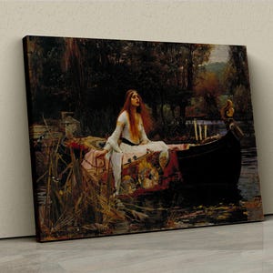 The Lady of Shalott Canvas, by John William Waterhouse (1888) – Timeless and Romantic Art Print for Traditional or Vintage-Inspired Spaces