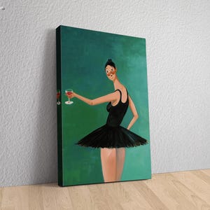 Kanye West Runaway Ballerina Leinwand – Zeitgenössische Kunst, inspiriert von meinem wunderschönen Dark Twisted Fantasy Album, Home Decor, Album Print