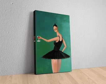 Kanye West Runaway Ballerina Canvas – Contemporary Fine Art Inspired by My Beautiful Dark Twisted Fantasy Album, Home Decor, Album Print