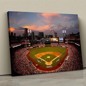 Busch Stadium Canvas Poster | Vintage Baseball Stadium Print | St. Louis Sports Wall Art for Fans & Collector,Baseball Wall Decor