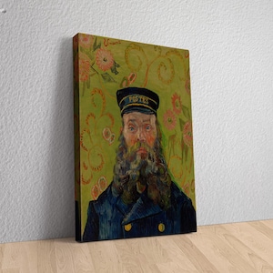 El cartero de Van Gogh, Joseph Roulin: impresionante lienzo impresionista para interiores clásicos y elegantes, pintura impresionista, retrato de hombre