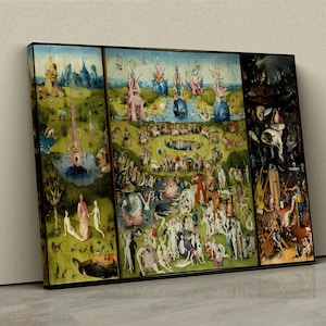 The Garden of Earthly Delights Canvas, by Hieronymus Bosch – Stunning 1515 Canvas Art Print for Classic and Thought-Provoking Decor