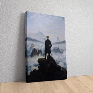 Wanderer Above the Sea of Fog Canvas, Caspar David Friedrich Print, Romanticism Art, German Landscape Wall Decor, Classic Fine Art