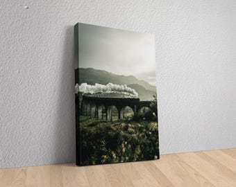 Zauberer Schule Express Leinwand Wandkunst, Zauberer Zug Leinwand Druck, Film Poster Druck, Magic School Express Wohnkultur, Geschenkidee, Fan Geschenk