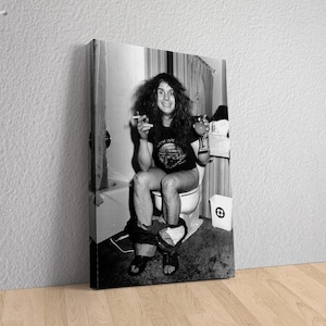 Ozzy Osbourne Funny Bathroom Photo – Vintage Rock Star Wall Art – Black Sabbath Poster – Humorous Music Decor – Retro Music Print
