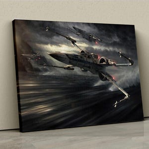 ワンダーランドウォーズ キャンバスアート 2018 Star Wars A New Hope Black and White Concept Art CA-7 X