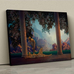 Maxfield Parrish Daybreak Canvas – Iconic Mythological Wall Art for Timeless and Elegant Home Decor, Maxfield Parrish Daybreak Print